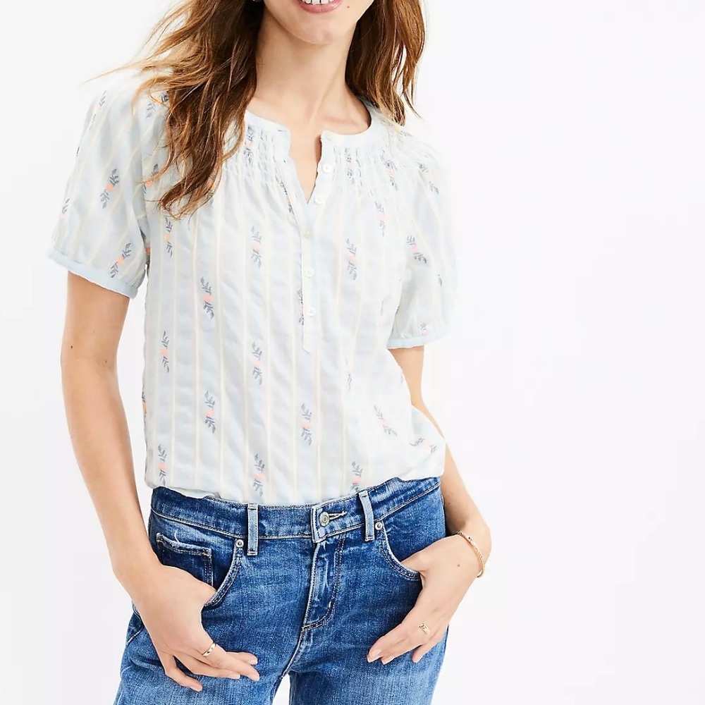 Loft Blue Striped Women's Top